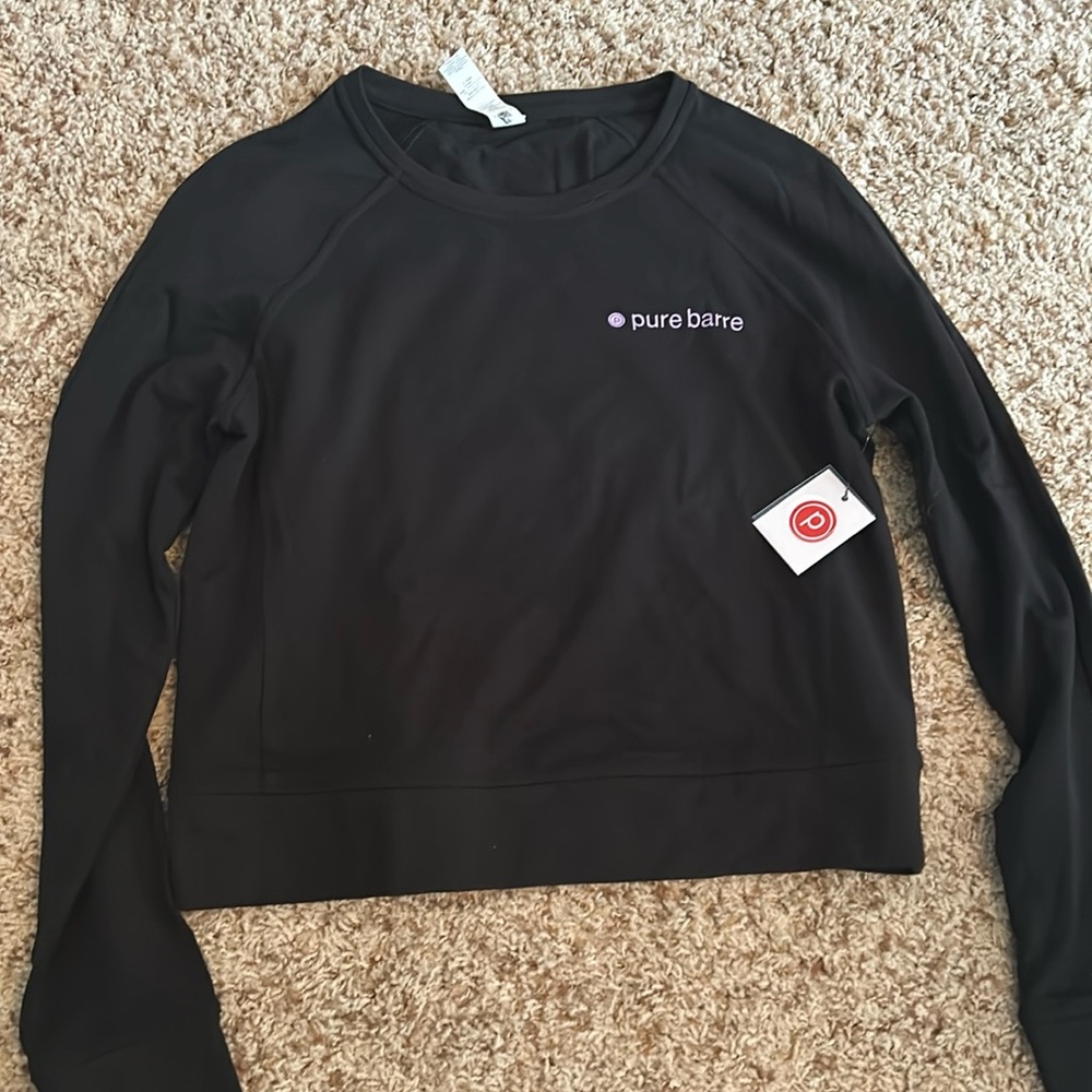 Pure Barre fitted cropped crew